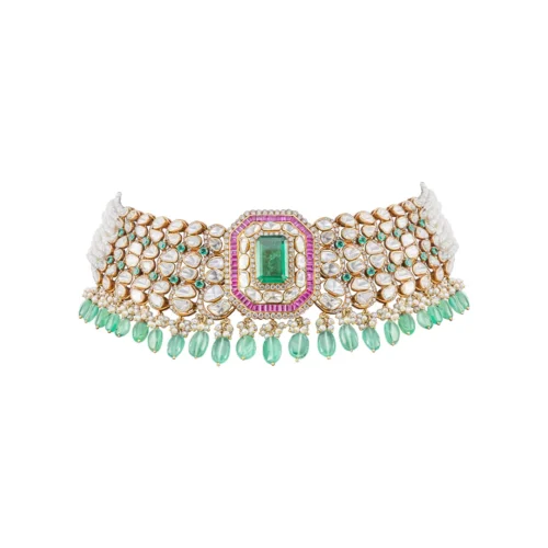 Bridal Polki Choker Necklace set