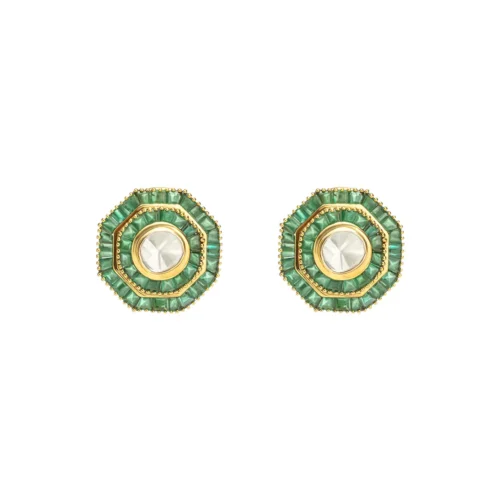 Modern Polki Earring Set