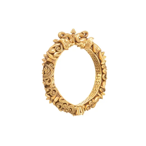 Antique Elephant Head Gold Bangle