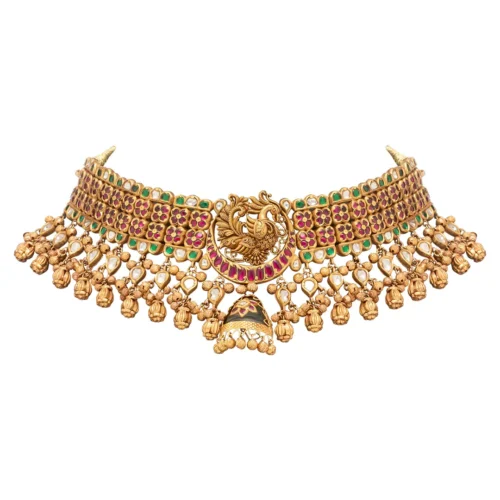 Antique Peacock Choker Necklace Set