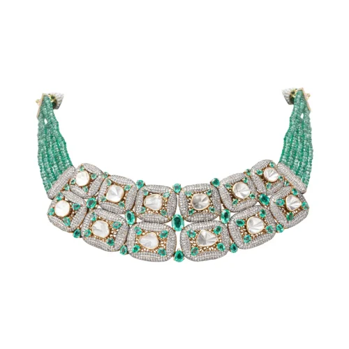 Classic Designer Polki Necklace Set
