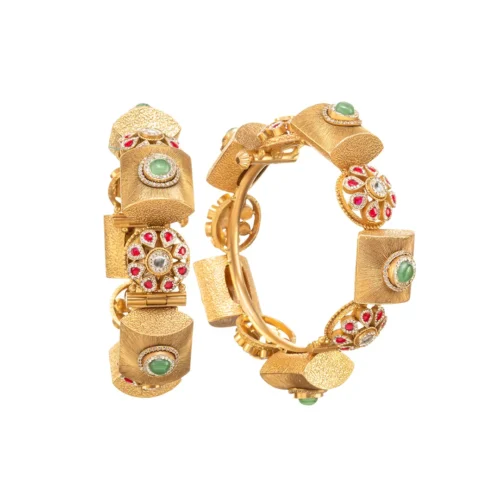 Contemporary Designer Gold Bangles
