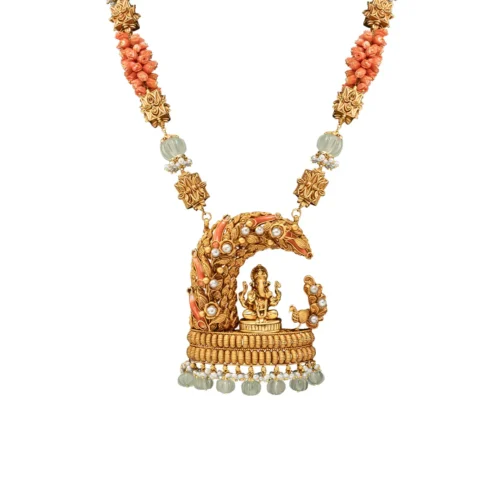 Enchanting Ganesh Gold Necklace Set