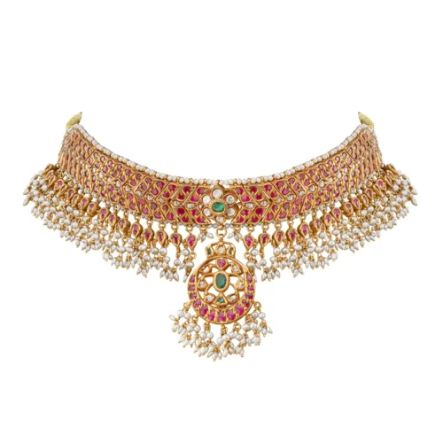 Elegant Drop Choker Necklace Set