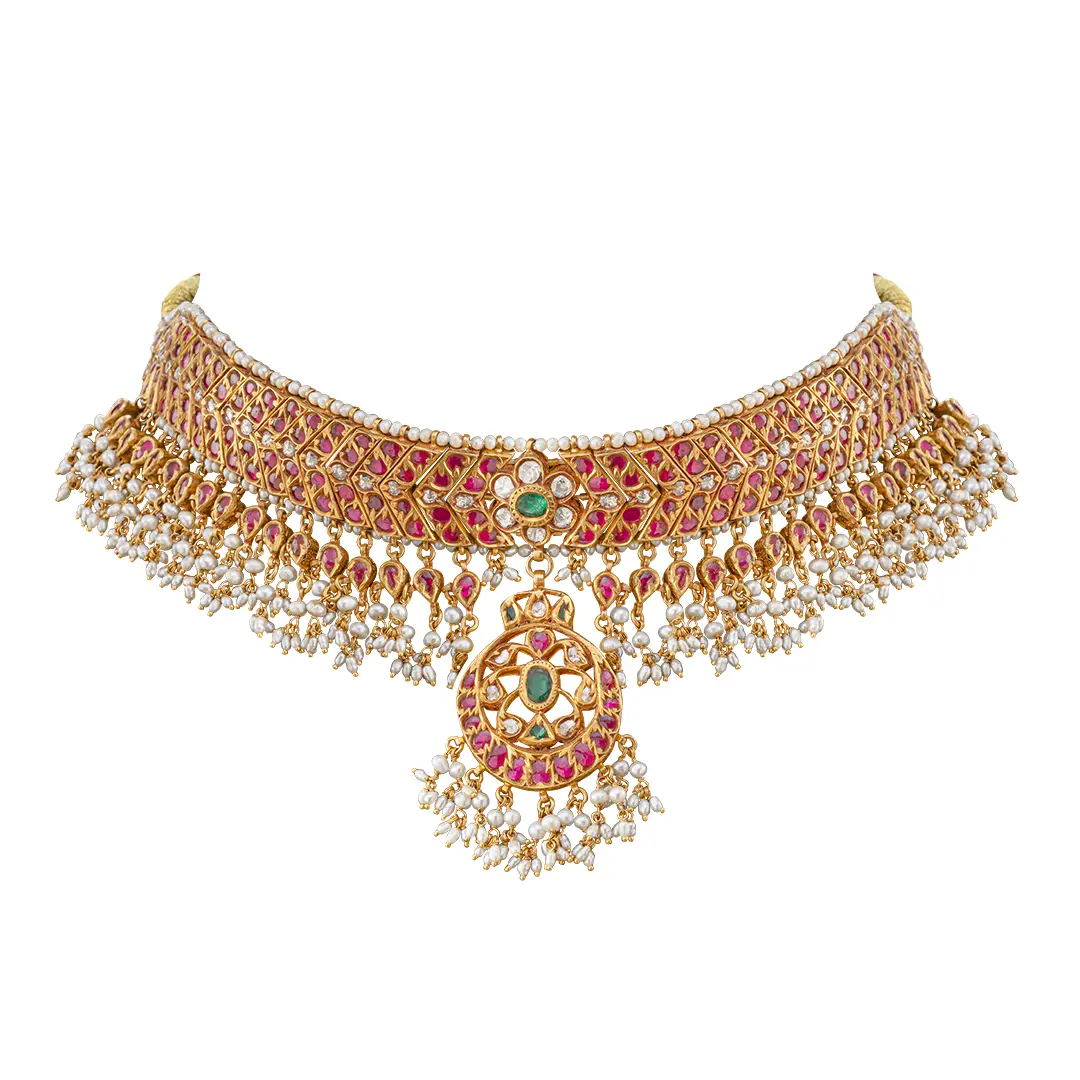 Elegant Drop Choker Necklace Set