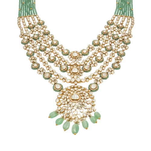 Luxurious Allure Polki Necklace Set