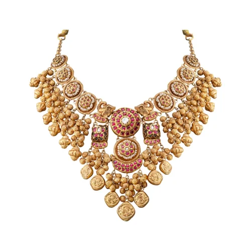 Opulent Mandala Gold Necklace Set