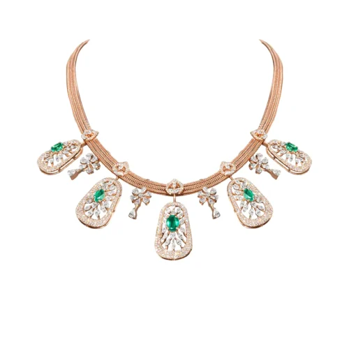 Contemporary Designer Diamond Necklace Set