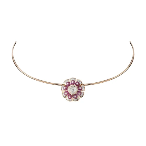 Floral Pave Diamond Pendant