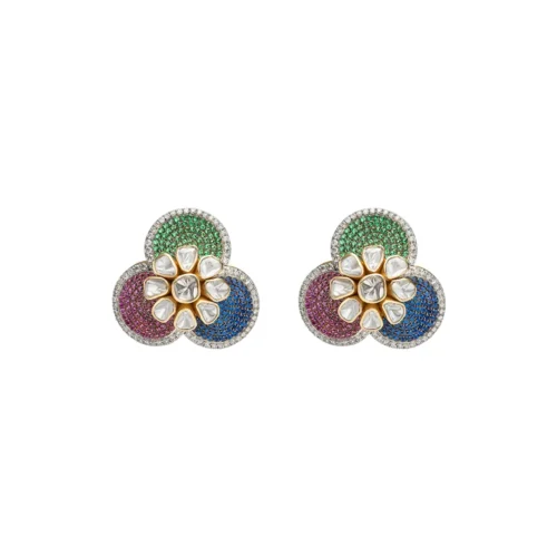 Blossom Polki Earring Set