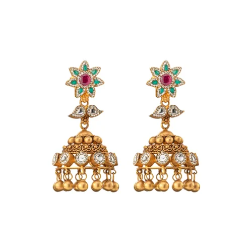 Designer Temple Dangler Earrings