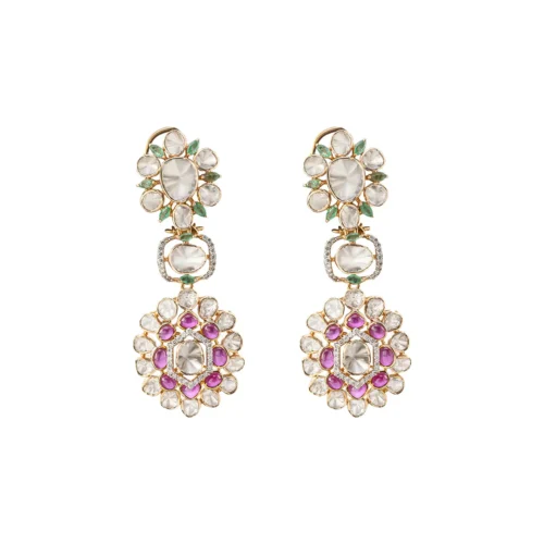 Premium Woman Polki Earring set
