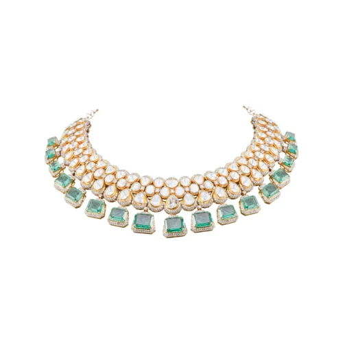 Sophisticated Royal Polki Necklace Set