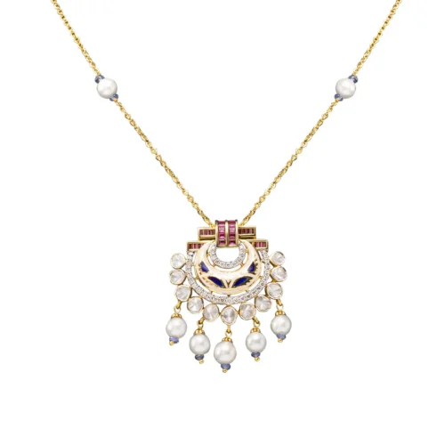 Modern Polki Pendants Set