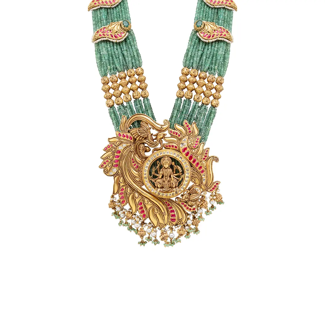 Sculptural Goddess Lakshmi Necklace